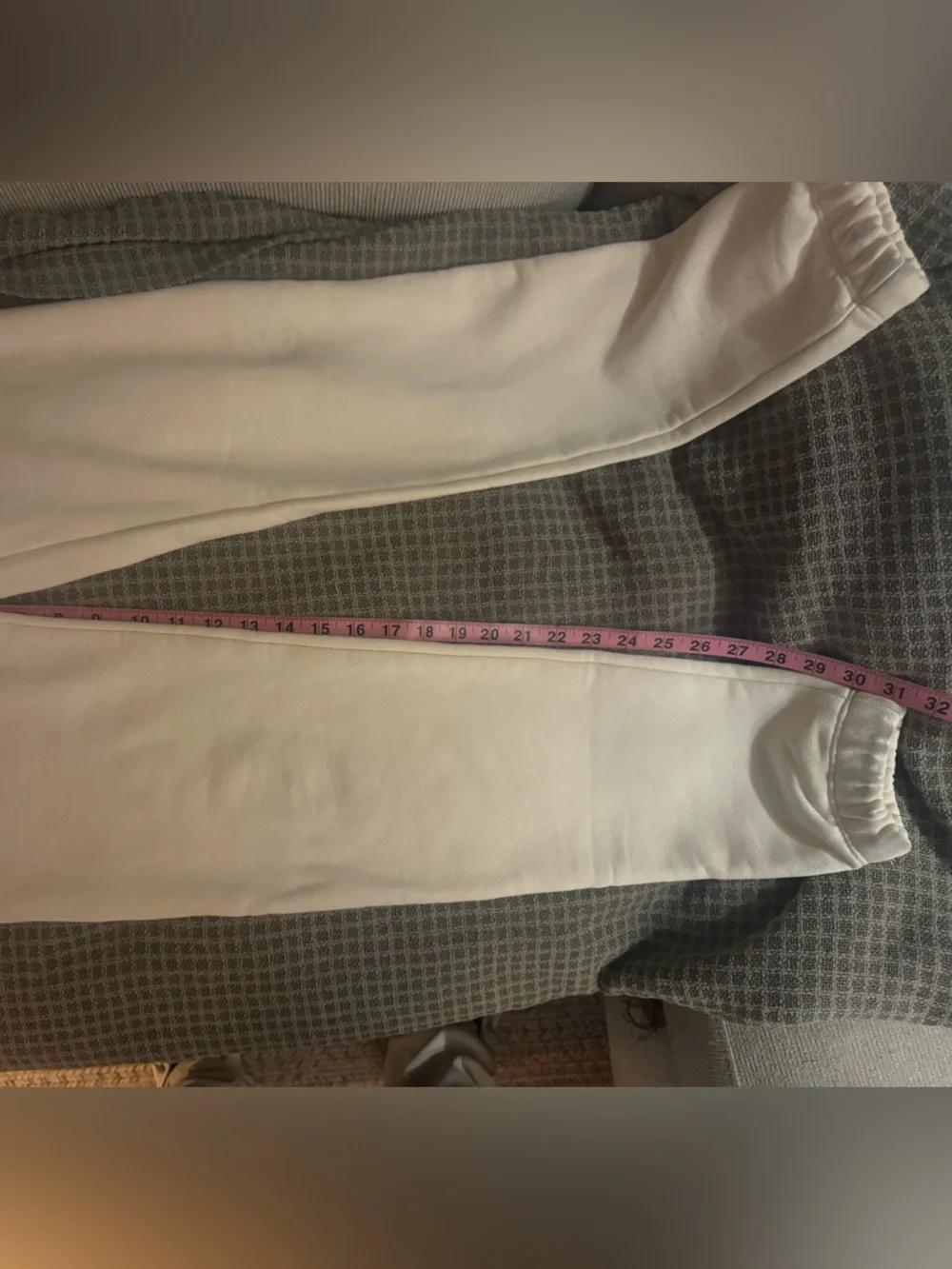 Amiri Men’s Cotton & Leather Track Pants (Ivory, M- XS)